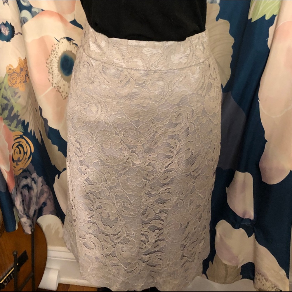 Banana Republic Floral Lace Pencil Skirt